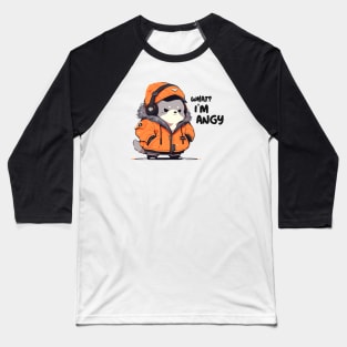 What? I'm angy // Cute Bored Dog. Baseball T-Shirt